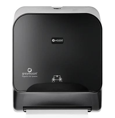 Despachador Greymoon de toallas, servilletas e higiénicos institucionales en baños públicos