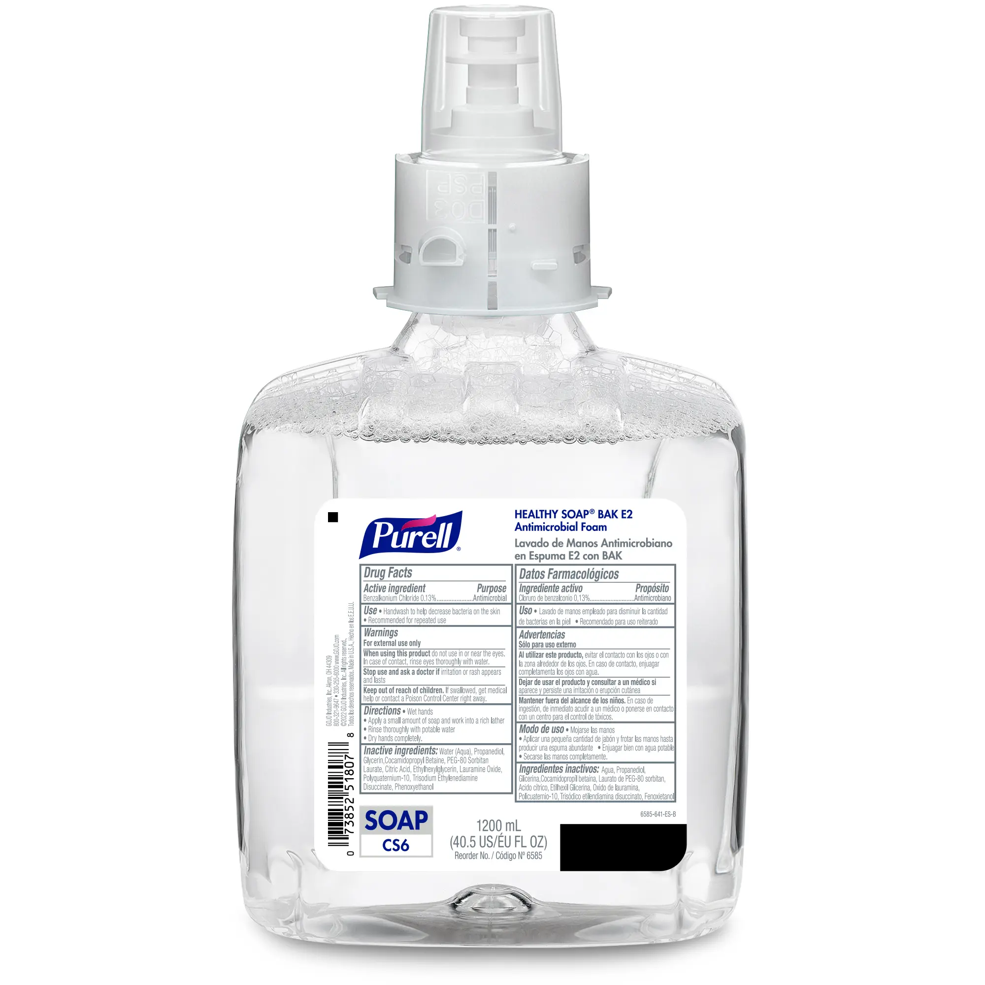 PURELL® FOOD PROCESSING HEALTHY SOAP® BAK E2 ANTIMICROBIAL FOAM